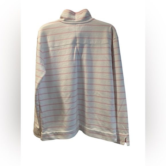 crown & ivy Striped mock neck Pullover Sweatshirt. Size Small. - Picture 2 of 14